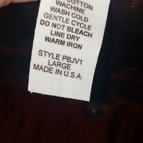 NWOT Women's Deep Red Metallic Button Down Vest - Picture 7 of 7